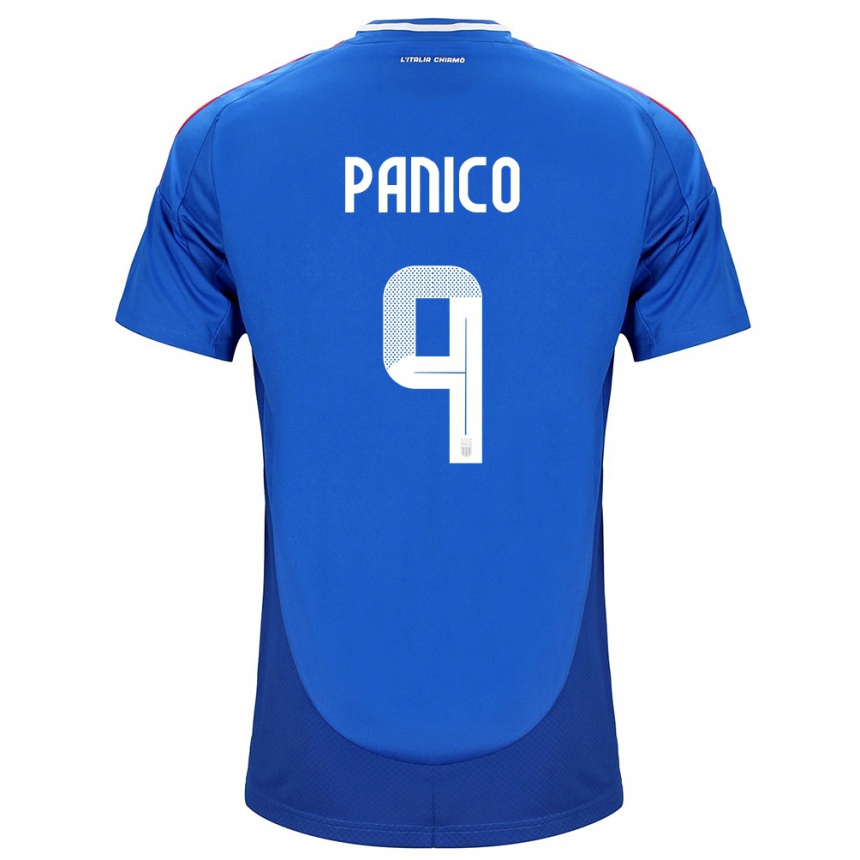 Kids Football Italy Patrizia Panico #9 Blue Home Jersey 24-26 T-Shirt Nz