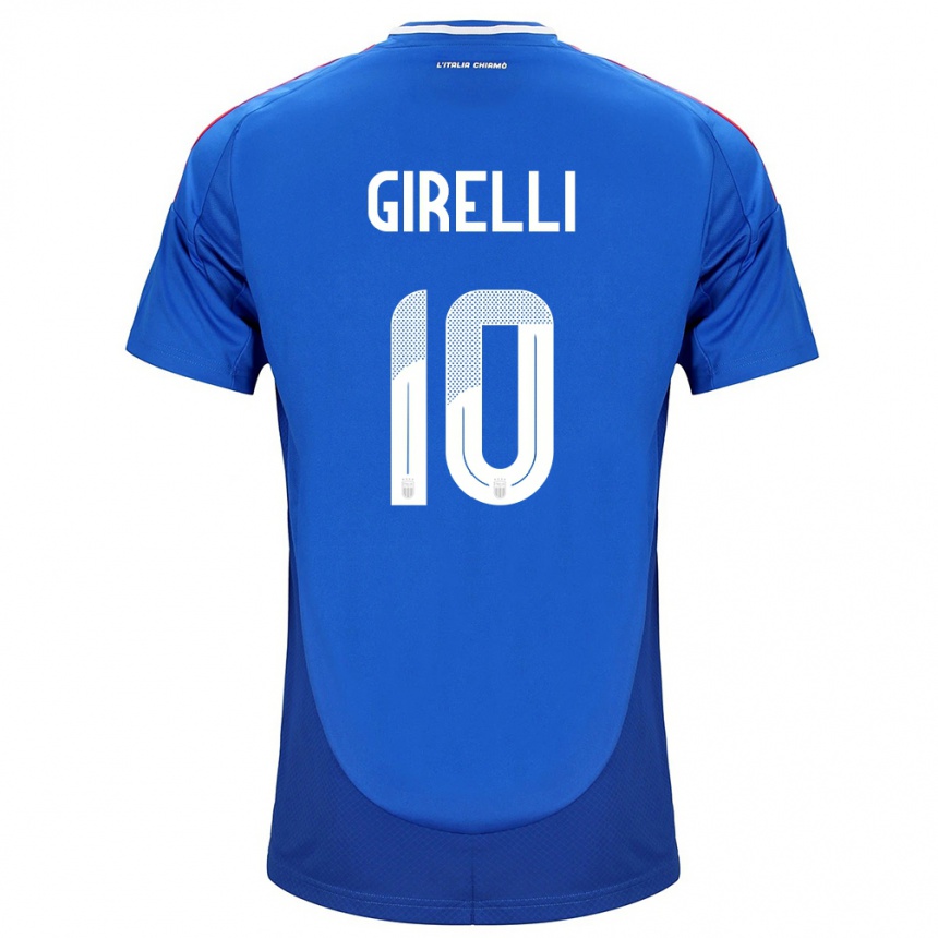 Kids Football Italy Cristiana Girelli #10 Blue Home Jersey 24-26 T-Shirt Nz