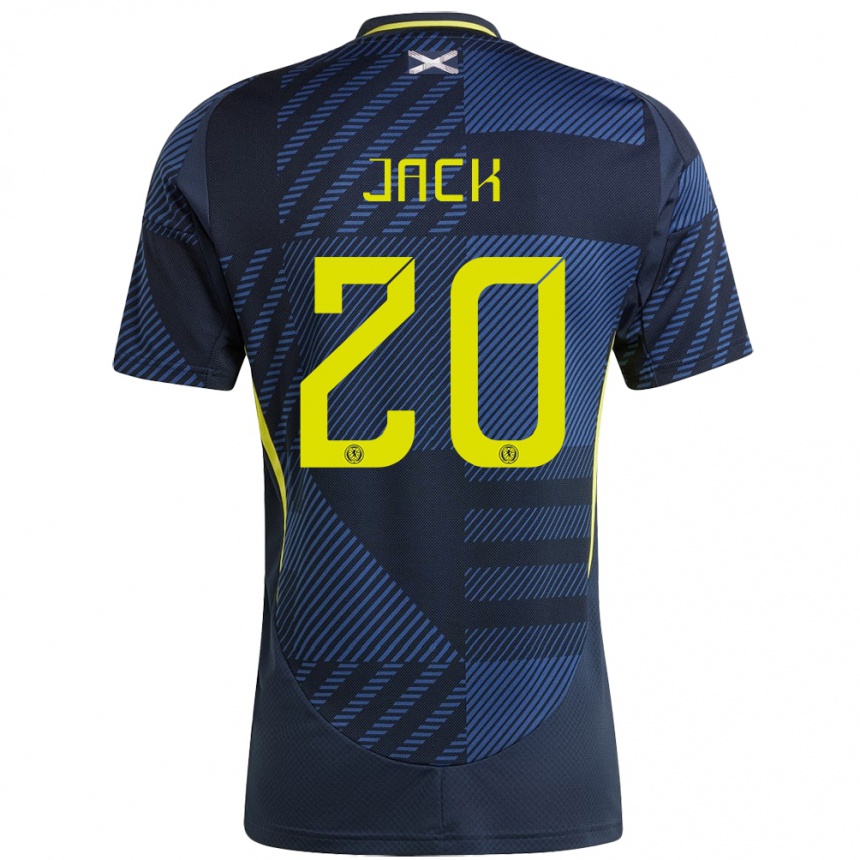 Kids Football Scotland Ryan Jack #20 Dark Blue Home Jersey 24-26 T-Shirt Nz