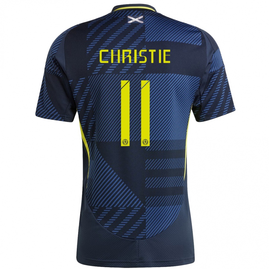 Kids Football Scotland Ryan Christie #11 Dark Blue Home Jersey 24-26 T-Shirt Nz