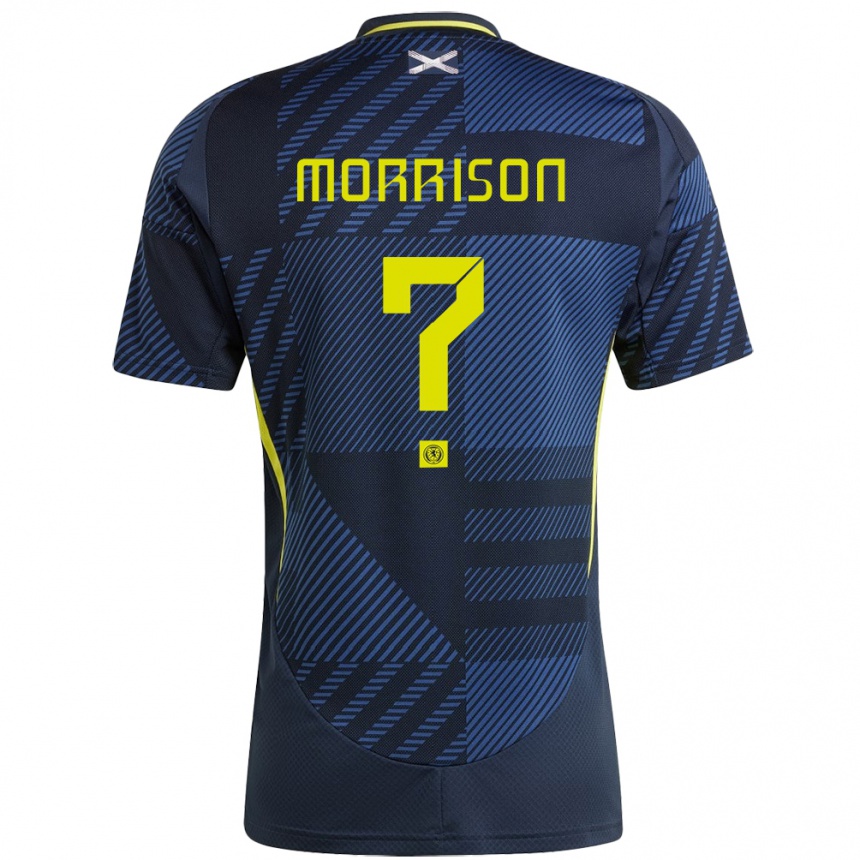 Kids Football Scotland Liam Morrison #0 Dark Blue Home Jersey 24-26 T-Shirt Nz