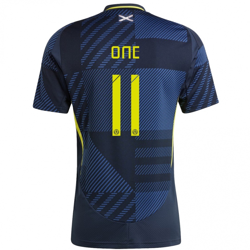 Kids Football Scotland Ryan Oné #11 Dark Blue Home Jersey 24-26 T-Shirt Nz