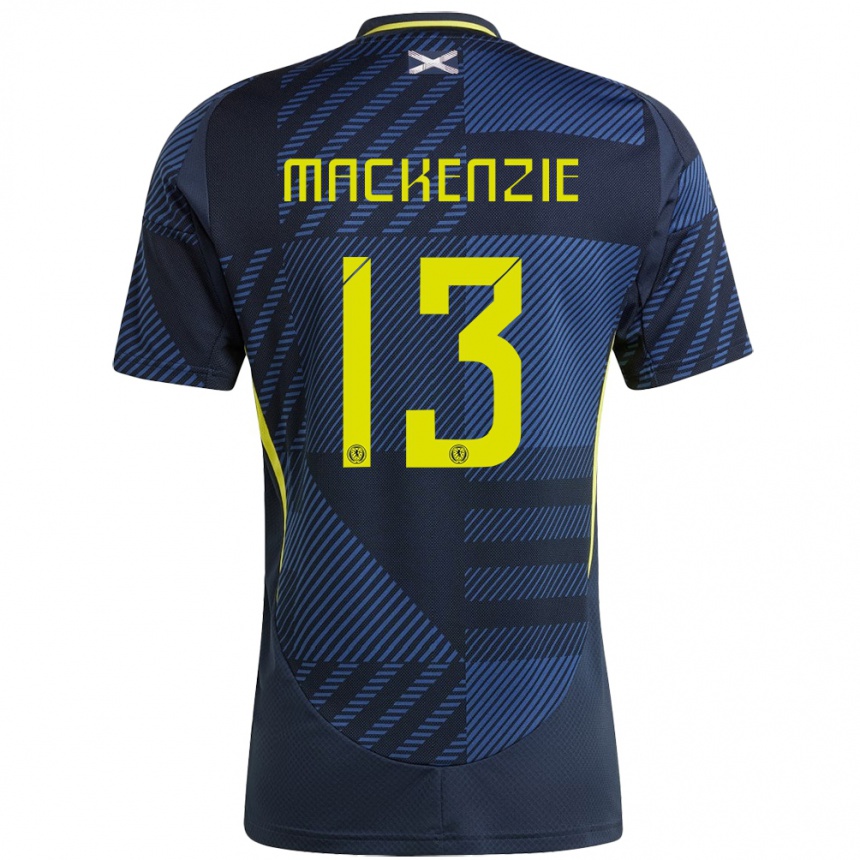 Kids Football Scotland Zander Mackenzie #13 Dark Blue Home Jersey 24-26 T-Shirt Nz