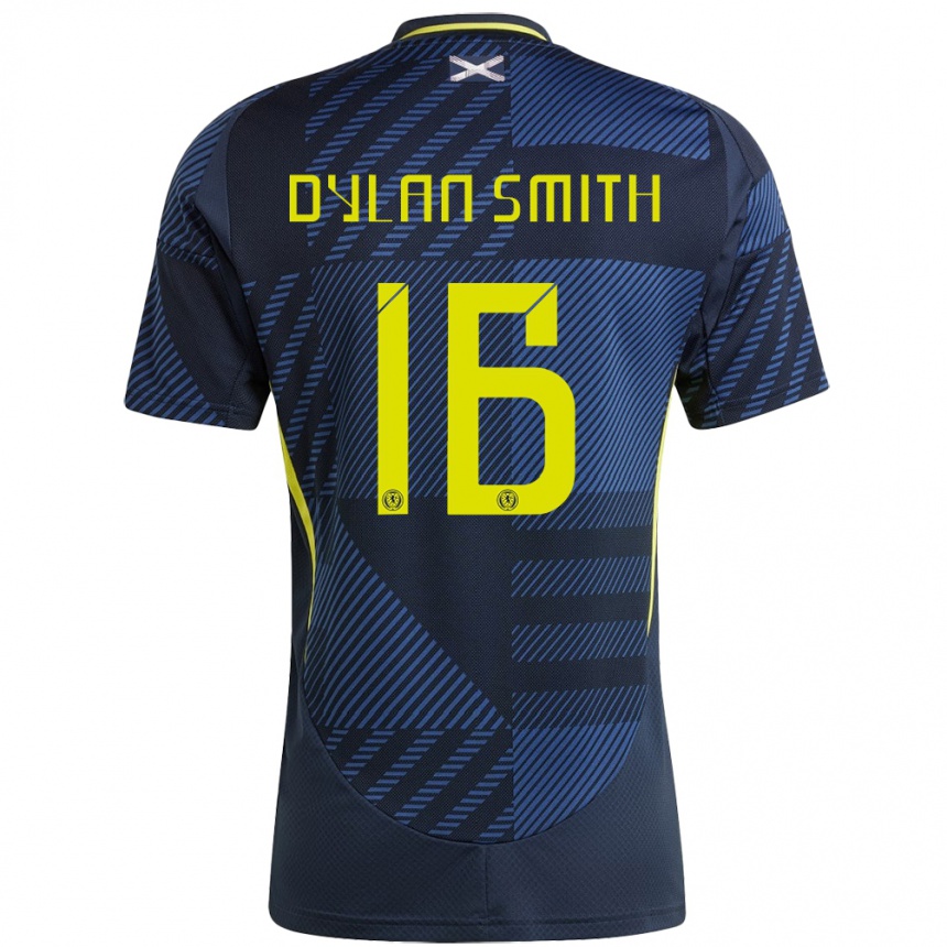 Kids Football Scotland Dylan Smith #16 Dark Blue Home Jersey 24-26 T-Shirt Nz