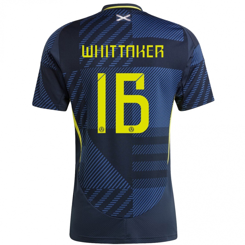 Kids Football Scotland Rory Whittaker #16 Dark Blue Home Jersey 24-26 T-Shirt Nz