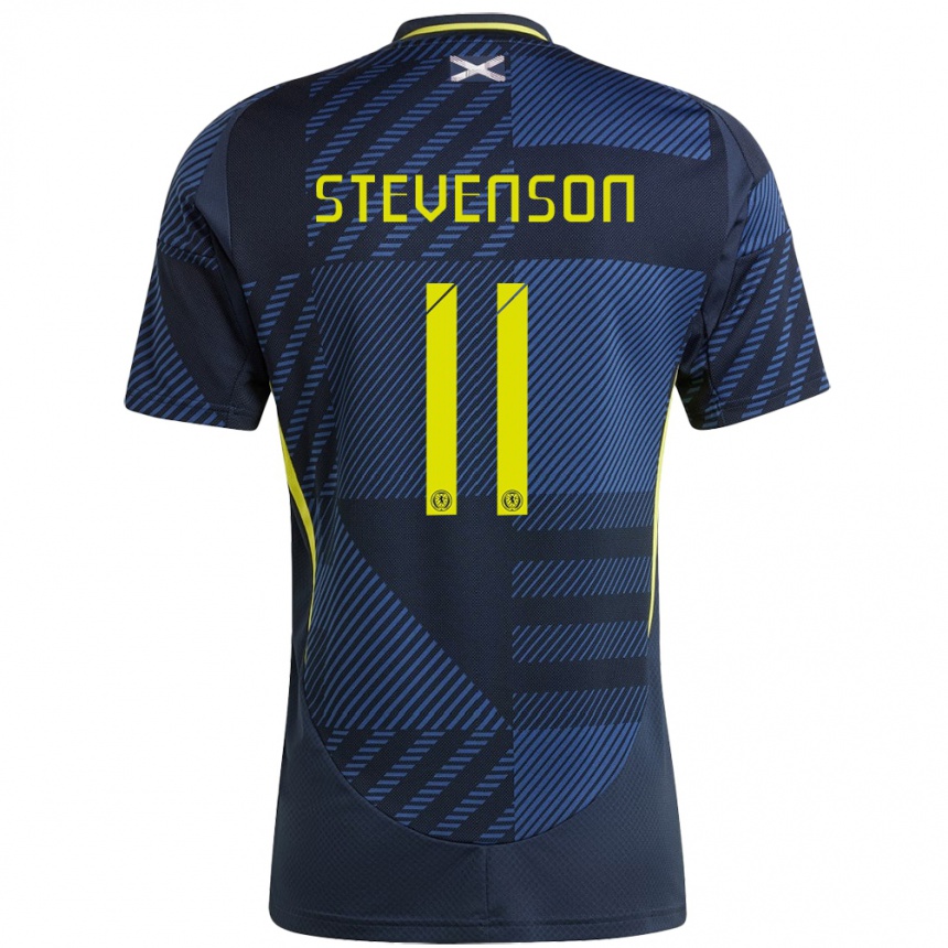 Kids Football Scotland Gus Stevenson #11 Dark Blue Home Jersey 24-26 T-Shirt Nz