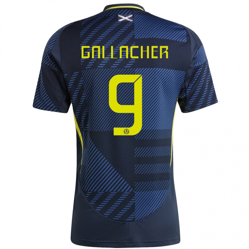 Kids Football Scotland Amy Gallacher #9 Dark Blue Home Jersey 24-26 T-Shirt Nz