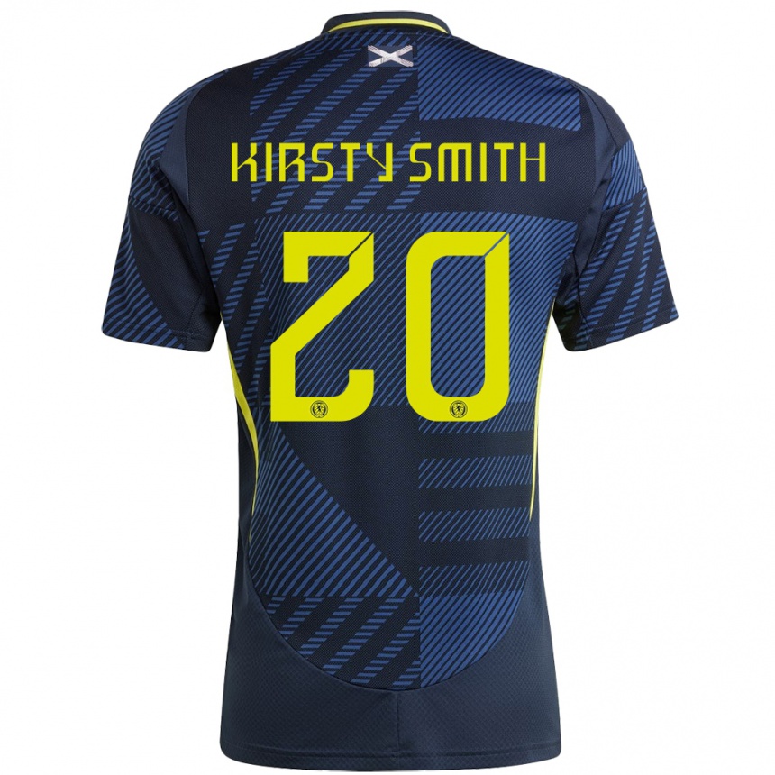 Kids Football Scotland Kirsty Smith #20 Dark Blue Home Jersey 24-26 T-Shirt Nz