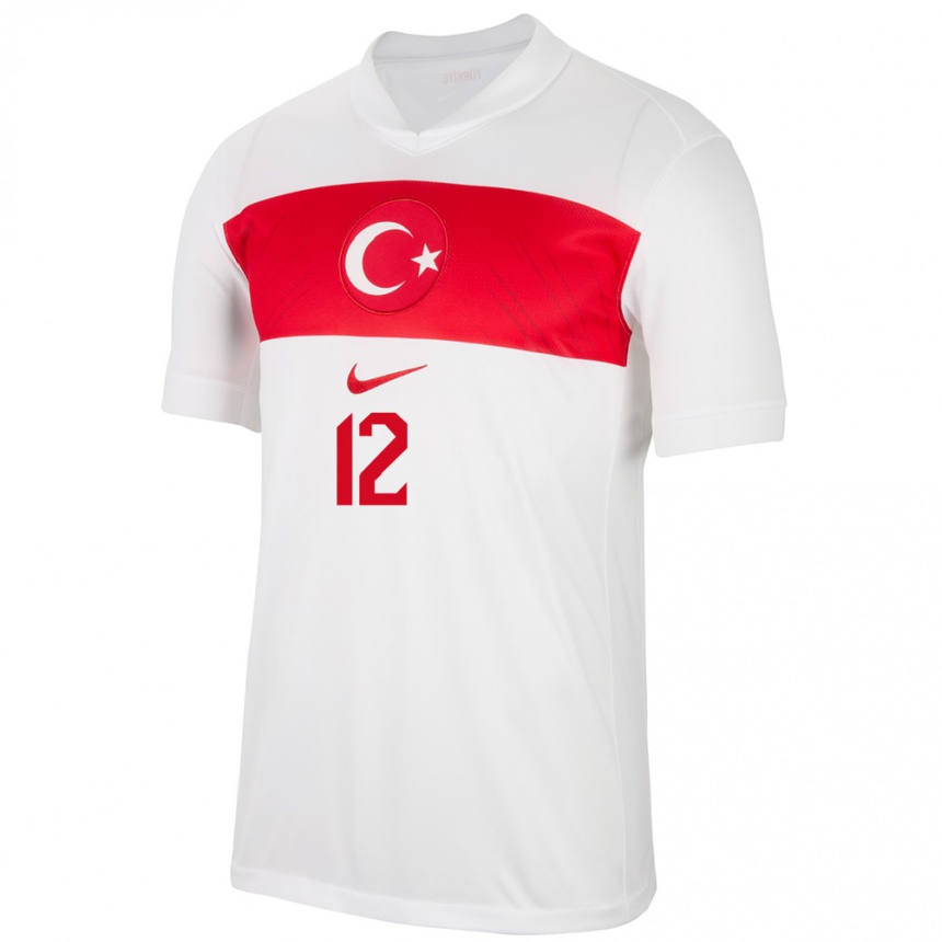 Kids Football Turkey Muhammed Şengezer #12 White Home Jersey 24-26 T-Shirt Nz