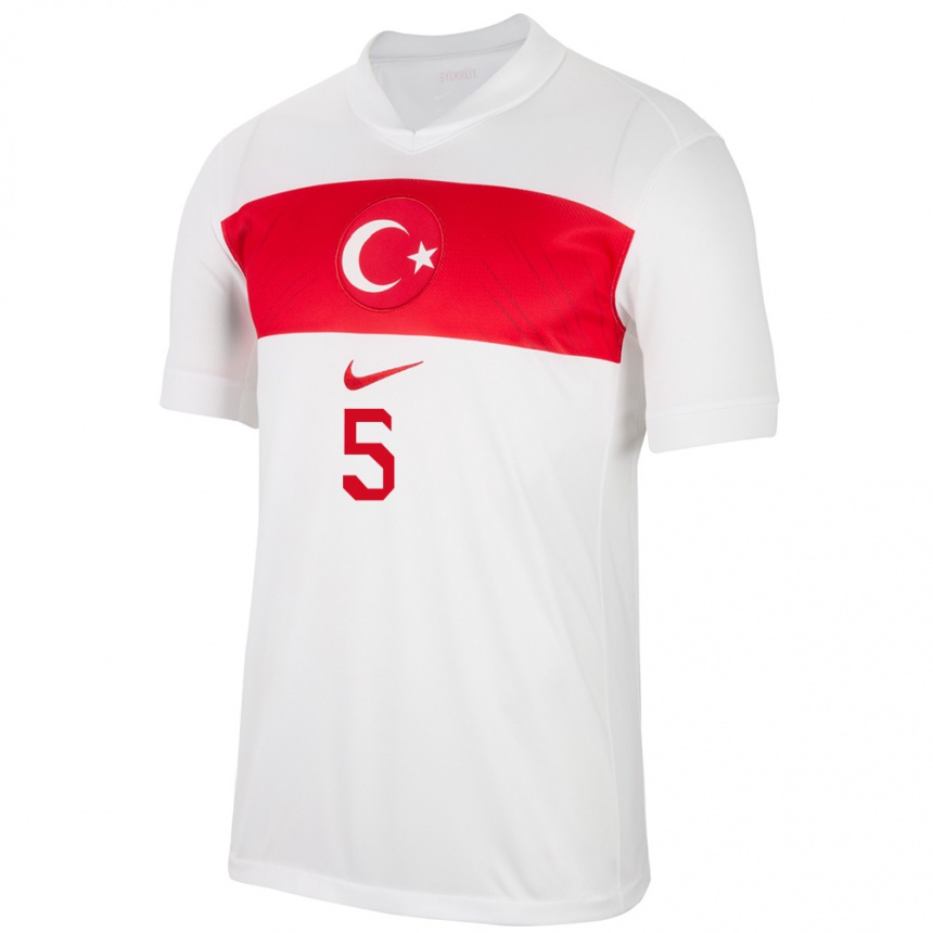 Kids Football Turkey Sejde Aylin Abrahamsson #5 White Home Jersey 24-26 T-Shirt Nz