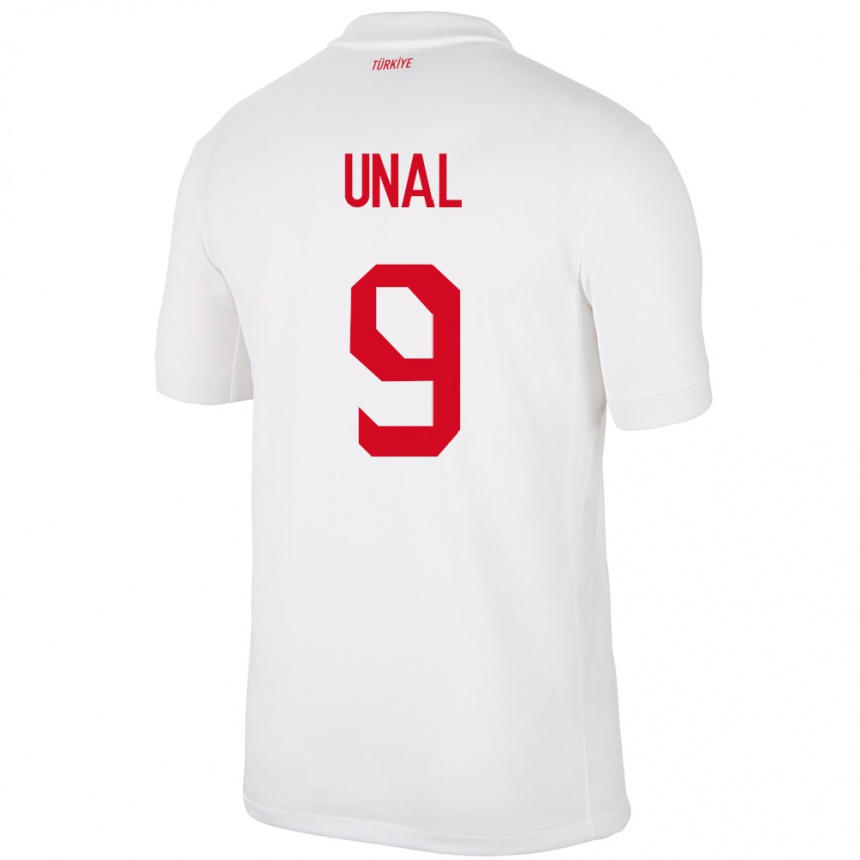 Kids Football Turkey Enes Ünal #9 White Home Jersey 24-26 T-Shirt Nz