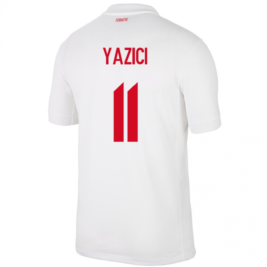 Kids Football Turkey Yusuf Yazıcı #11 White Home Jersey 24-26 T-Shirt Nz