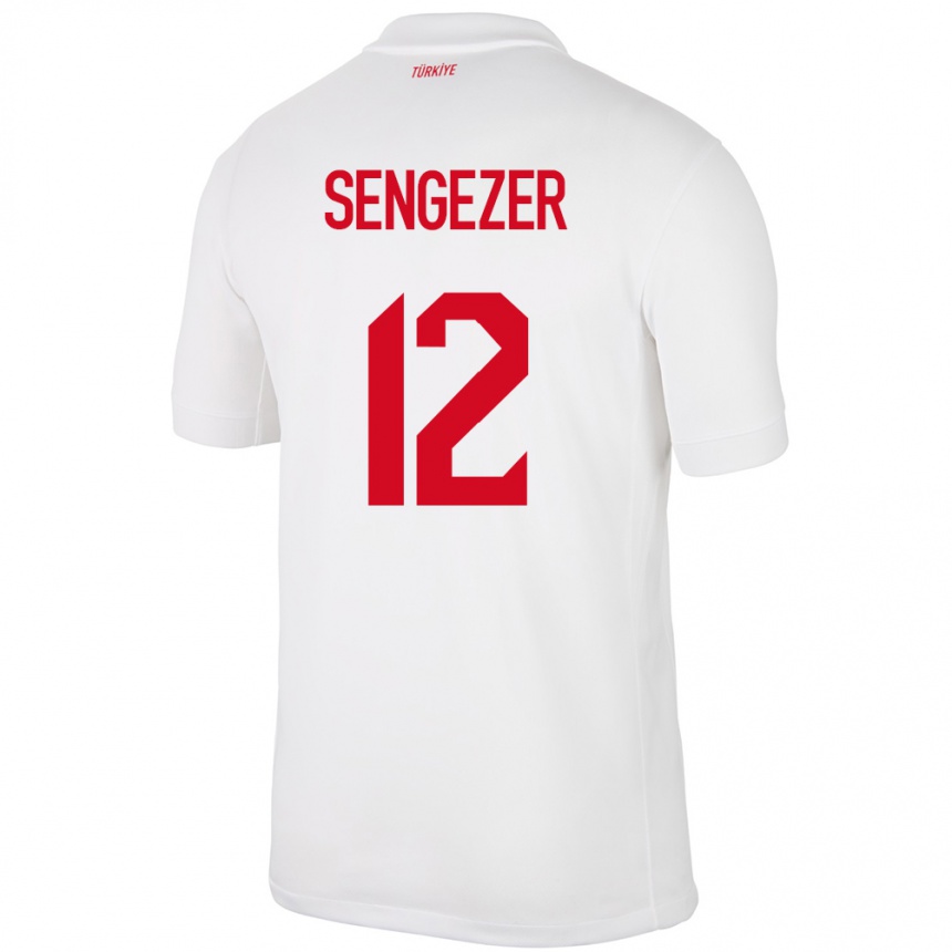 Kids Football Turkey Muhammed Şengezer #12 White Home Jersey 24-26 T-Shirt Nz