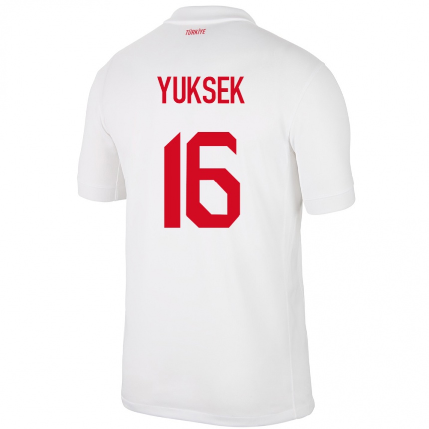 Kids Football Turkey İsmail Yüksek #16 White Home Jersey 24-26 T-Shirt Nz