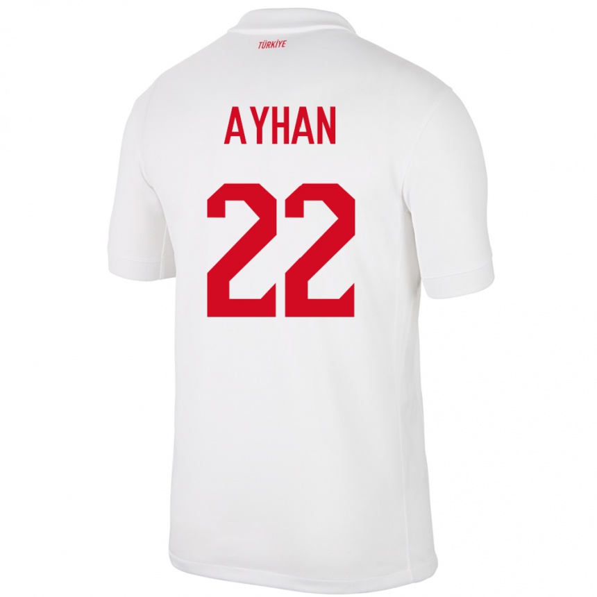 Kids Football Turkey Kaan Ayhan #22 White Home Jersey 24-26 T-Shirt Nz