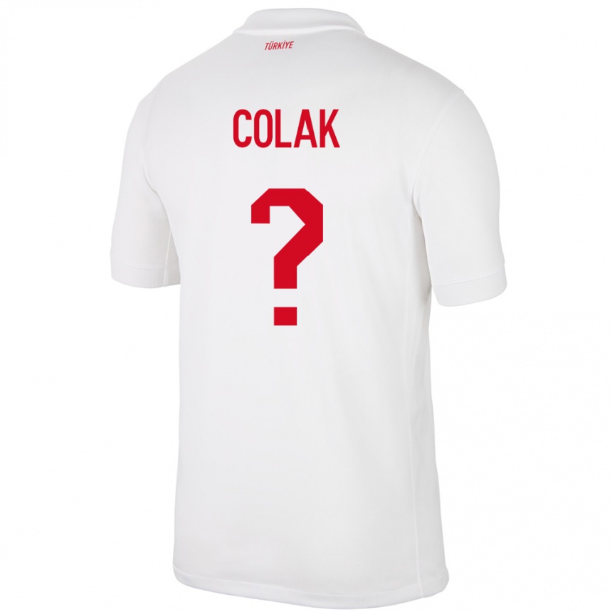 Kids Football Turkey Furkan Çolak #0 White Home Jersey 24-26 T-Shirt Nz