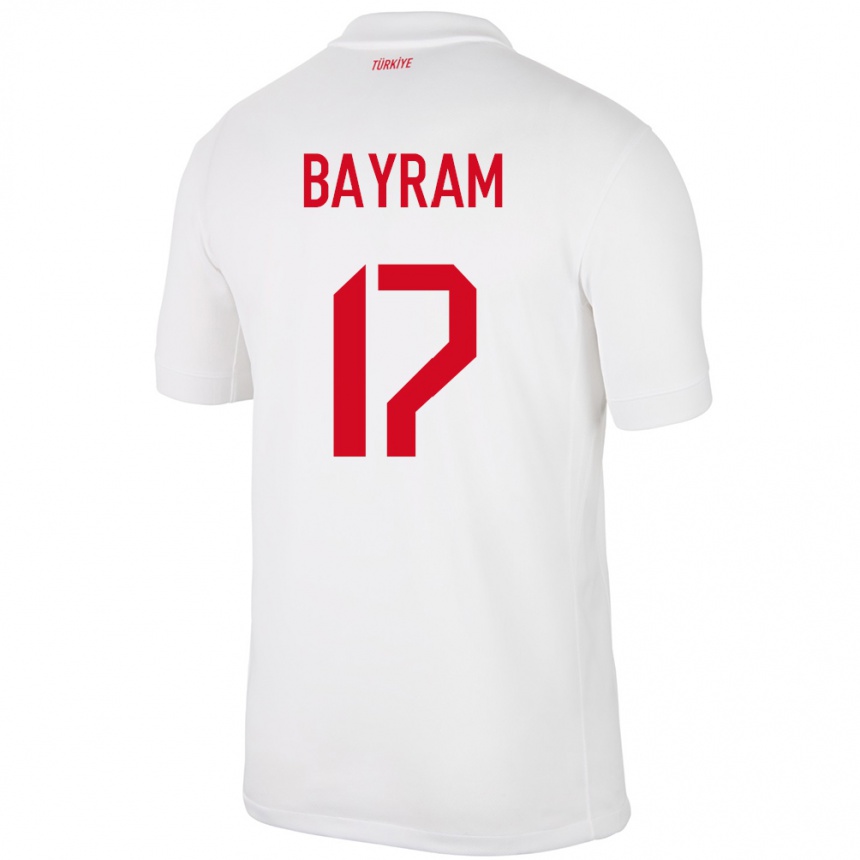 Kids Football Turkey Abdurrahman Bayram #17 White Home Jersey 24-26 T-Shirt Nz