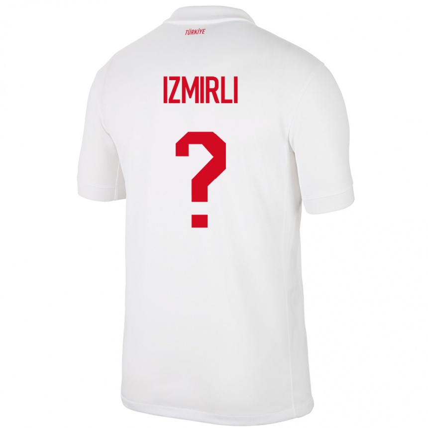 Kids Football Turkey Ege İzmirli #0 White Home Jersey 24-26 T-Shirt Nz