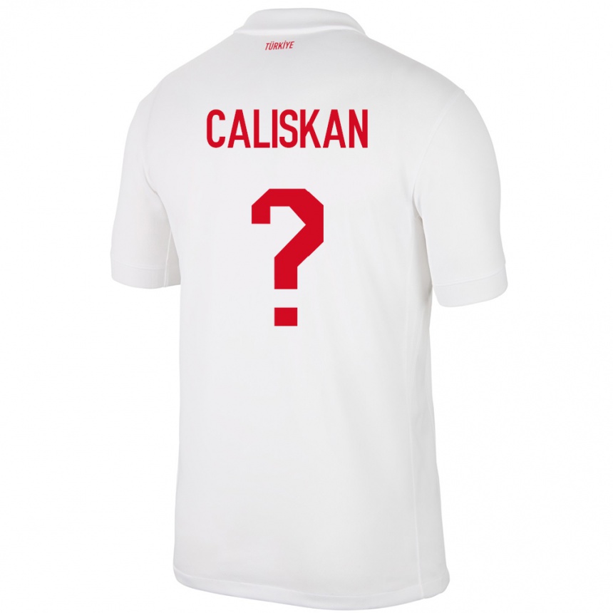 Kids Football Turkey Enes Caliskan #0 White Home Jersey 24-26 T-Shirt Nz