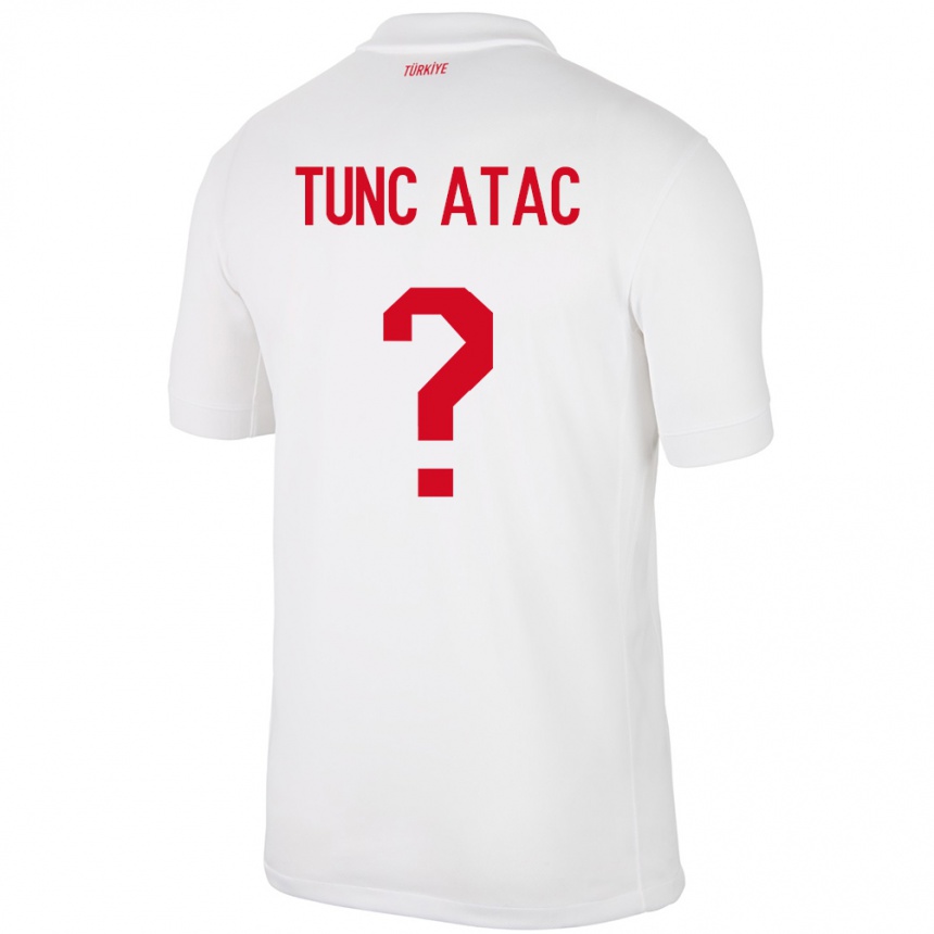 Kids Football Turkey Arin Tunç Ataç #0 White Home Jersey 24-26 T-Shirt Nz