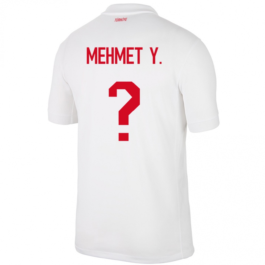 Kids Football Turkey Mehmet Yildirim #0 White Home Jersey 24-26 T-Shirt Nz