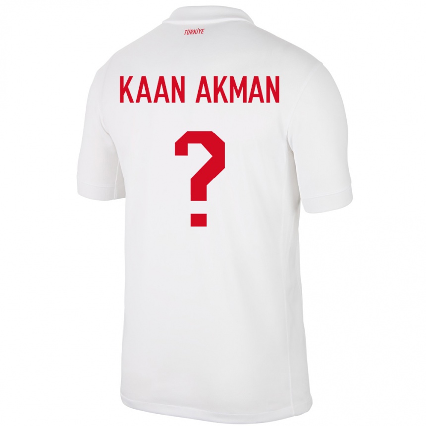 Kids Football Turkey Ege Kaan Akman #0 White Home Jersey 24-26 T-Shirt Nz