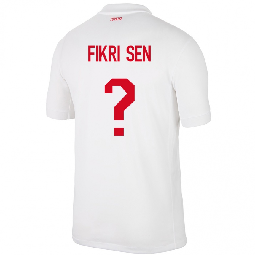 Kids Football Turkey Yağız Fikri Şen #0 White Home Jersey 24-26 T-Shirt Nz