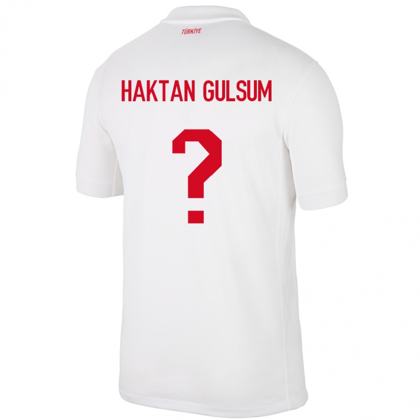 Kids Football Turkey Ayaz Haktan Gülsüm #0 White Home Jersey 24-26 T-Shirt Nz