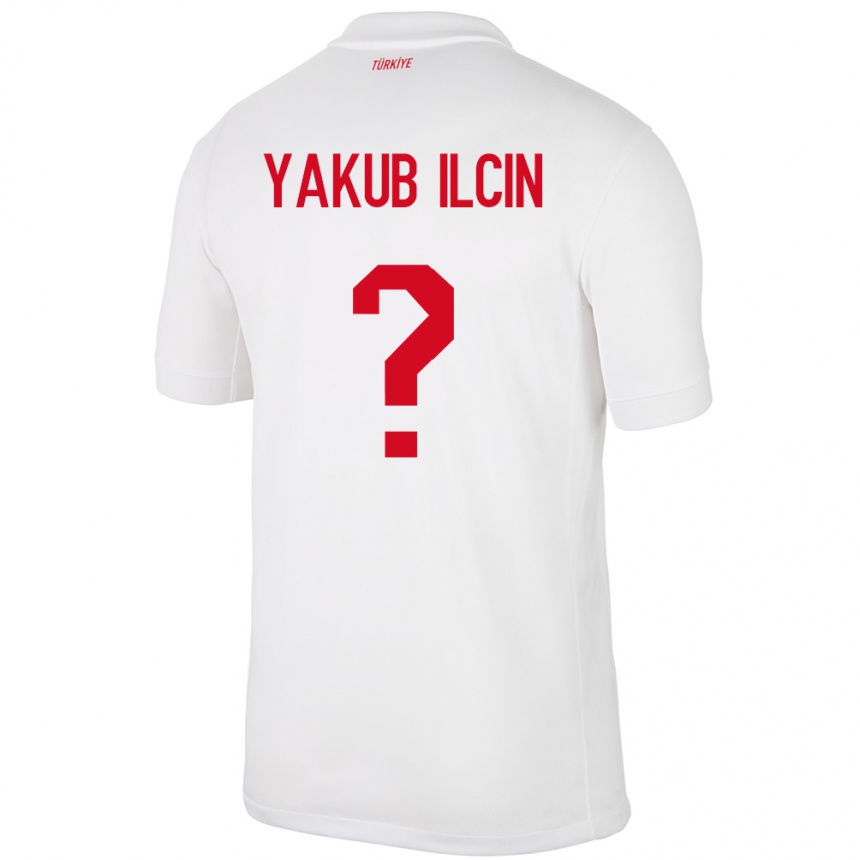 Kids Football Turkey Hasan Yakub İlçin #0 White Home Jersey 24-26 T-Shirt Nz