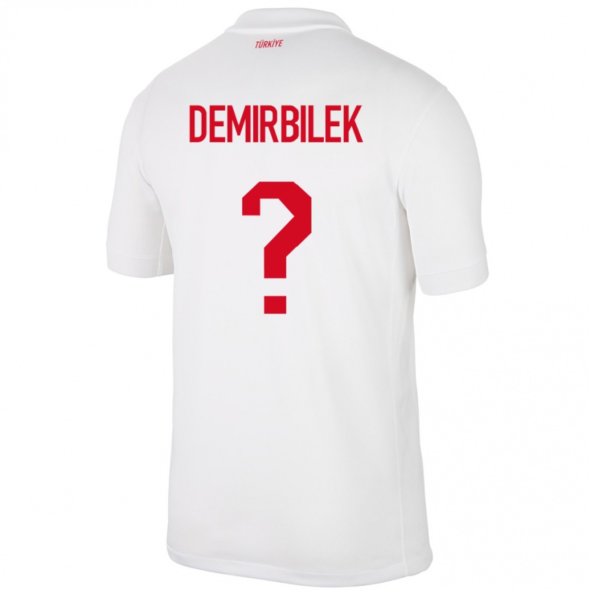 Kids Football Turkey Ali Demirbilek #0 White Home Jersey 24-26 T-Shirt Nz