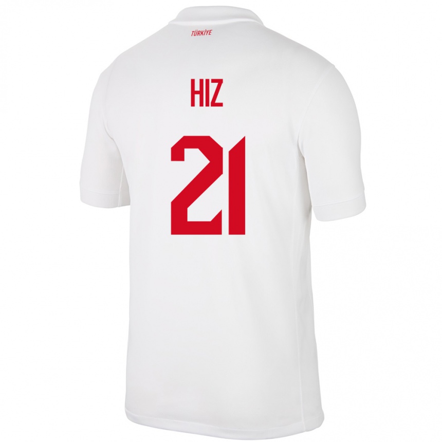 Kids Football Turkey Gülbin Hız #21 White Home Jersey 24-26 T-Shirt Nz