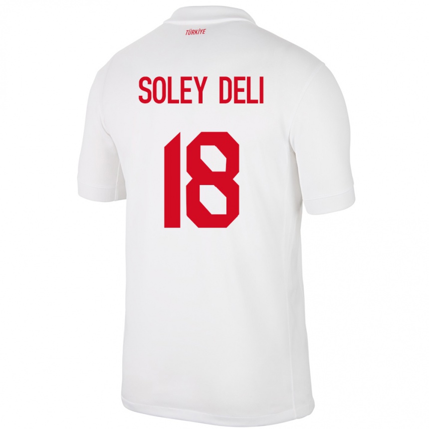 Kids Football Turkey Dilara Soley Deli #18 White Home Jersey 24-26 T-Shirt Nz