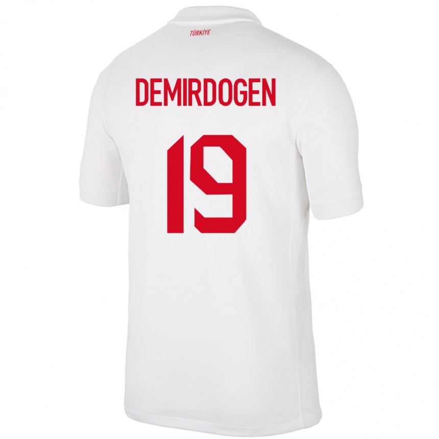 Kids Football Turkey Neslihan Demirdögen #19 White Home Jersey 24-26 T-Shirt Nz