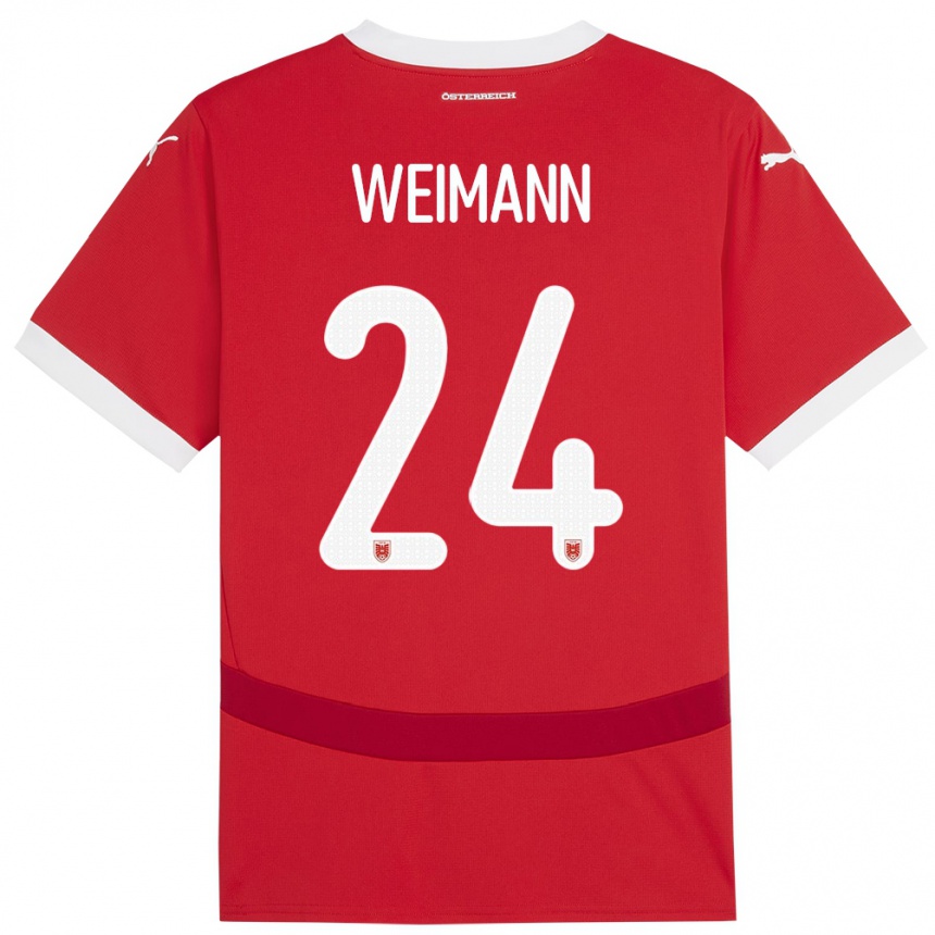 Kids Football Austria Andreas Weimann #24 Red Home Jersey 24-26 T-Shirt Nz