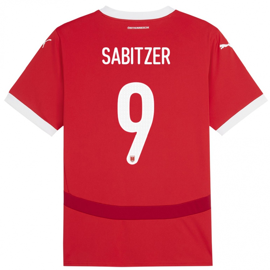 Kids Football Austria Marcel Sabitzer #9 Red Home Jersey 24-26 T-Shirt Nz