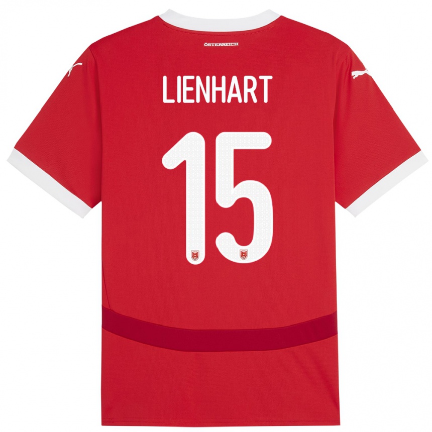 Kids Football Austria Philipp Lienhart #15 Red Home Jersey 24-26 T-Shirt Nz