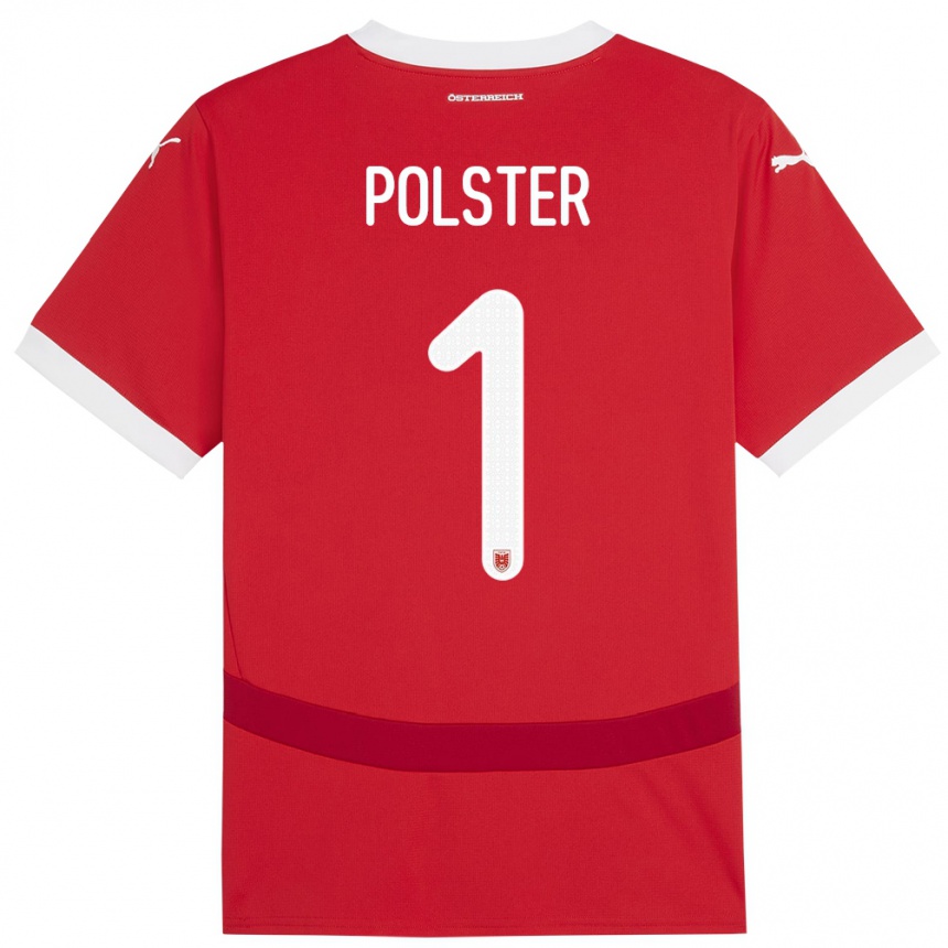 Kids Football Austria Nikolas Polster #1 Red Home Jersey 24-26 T-Shirt Nz