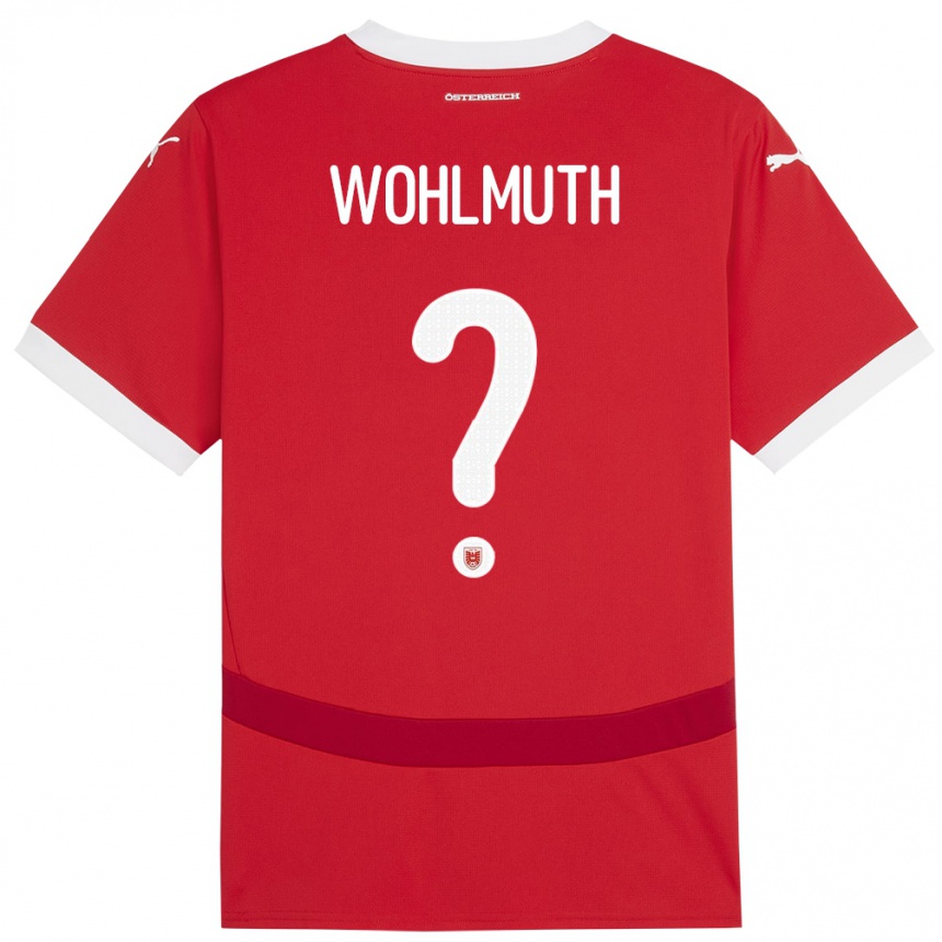 Kids Football Austria Fabian Wohlmuth #0 Red Home Jersey 24-26 T-Shirt Nz