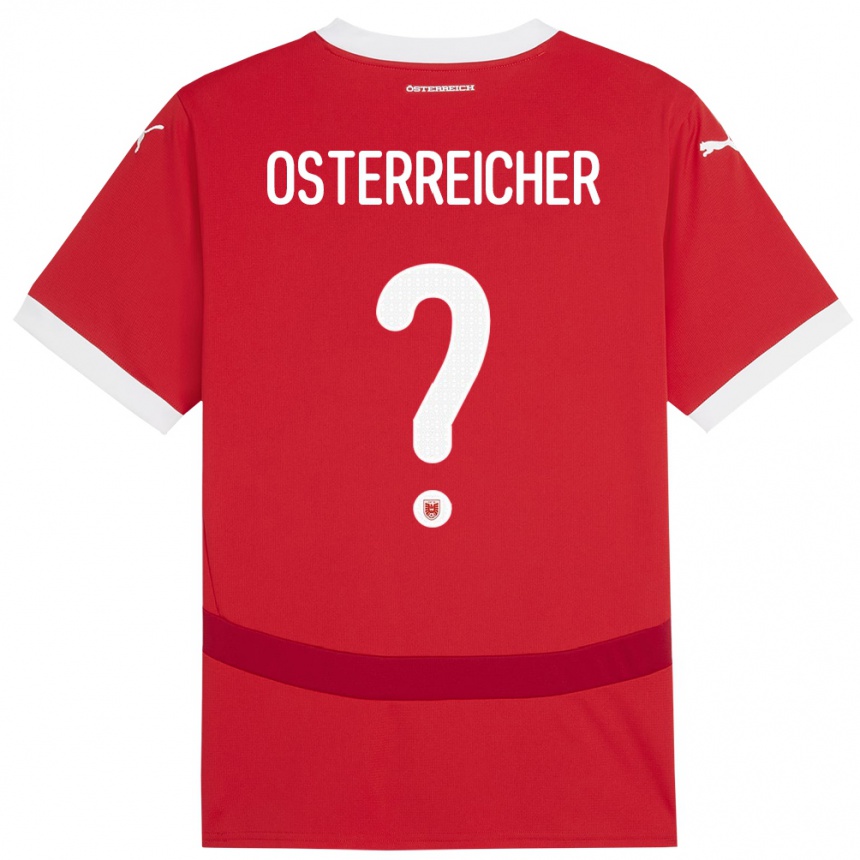 Kids Football Austria Marijan Österreicher #0 Red Home Jersey 24-26 T-Shirt Nz