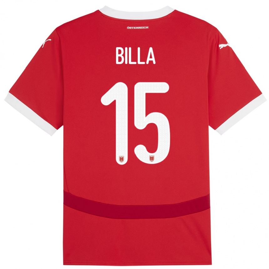 Kids Football Austria Nicole Billa #15 Red Home Jersey 24-26 T-Shirt Nz