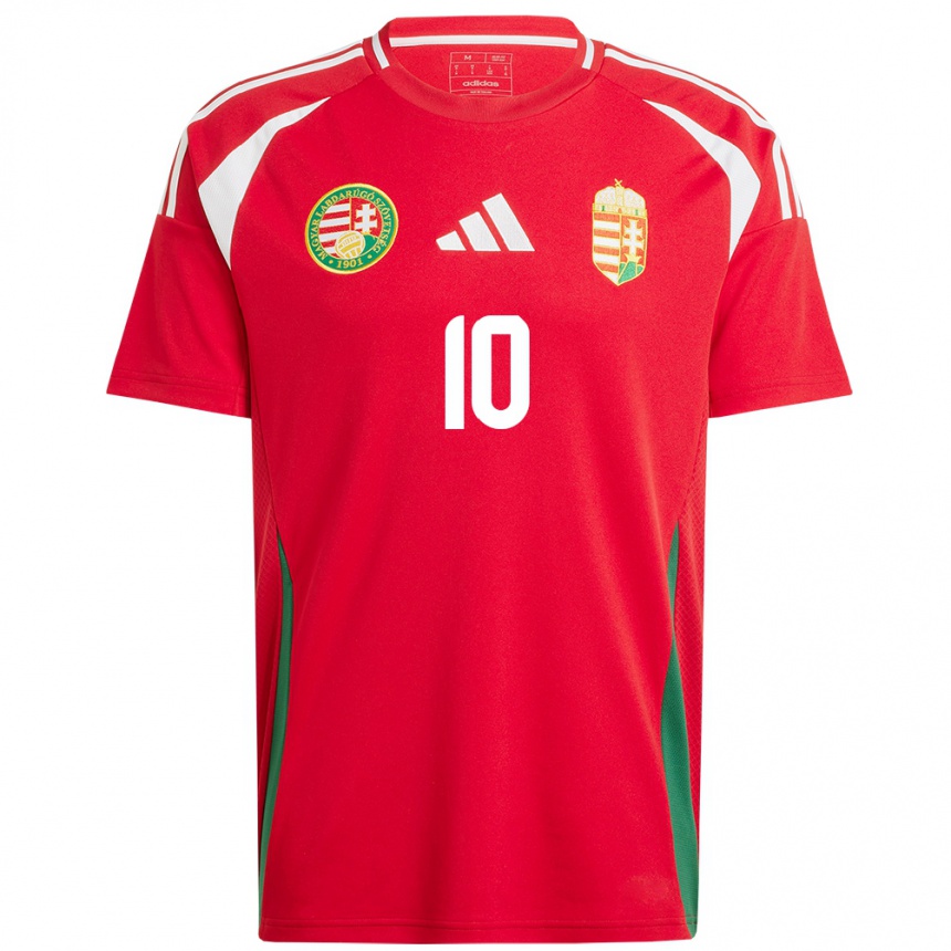 Kids Football Hungary Hunor Németh #10 Red Home Jersey 24-26 T-Shirt Nz