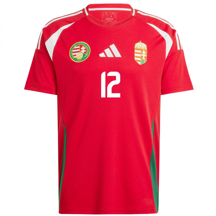 Kids Football Hungary Hanna Németh #12 Red Home Jersey 24-26 T-Shirt Nz