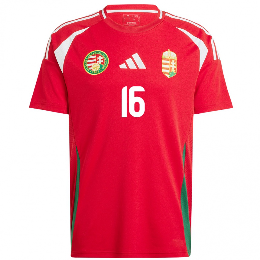 Kids Football Hungary Diána Csányi #16 Red Home Jersey 24-26 T-Shirt Nz