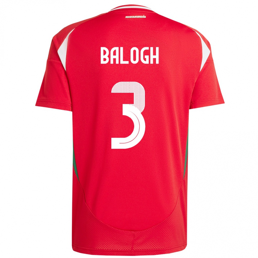 Kids Football Hungary Botond Balogh #3 Red Home Jersey 24-26 T-Shirt Nz