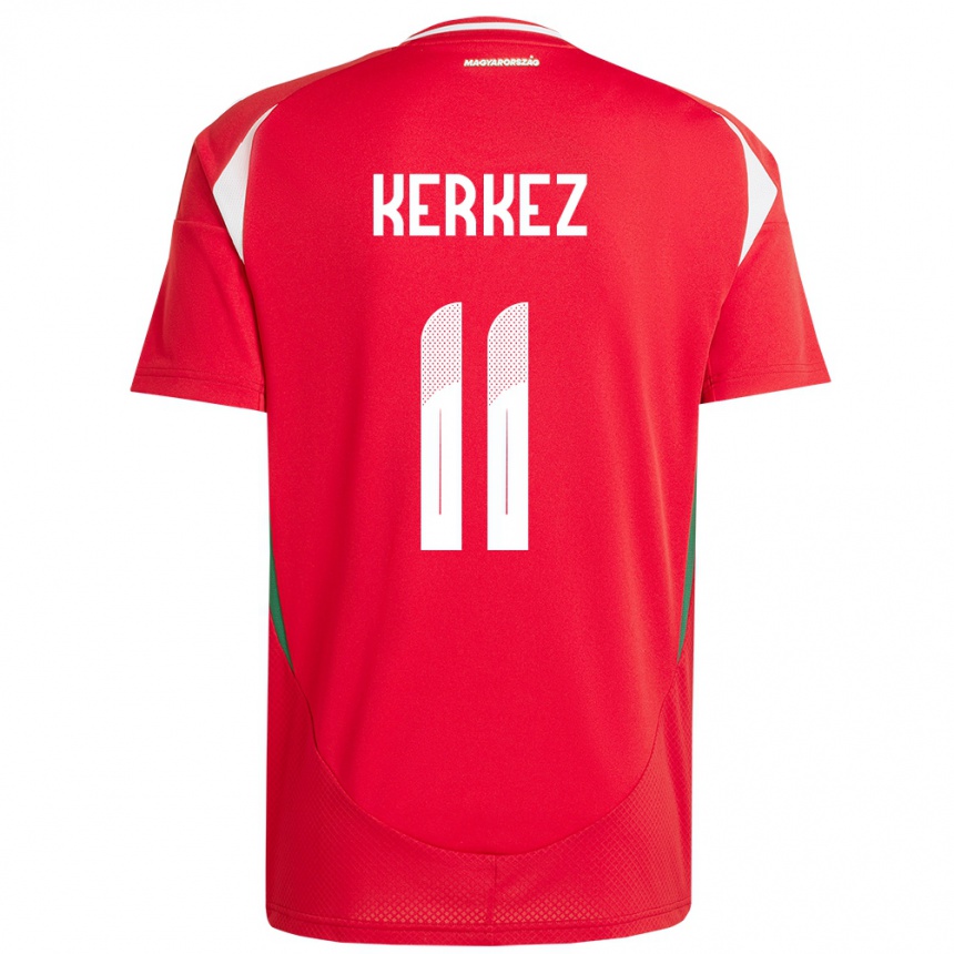 Kids Football Hungary Milos Kerkez #11 Red Home Jersey 24-26 T-Shirt Nz