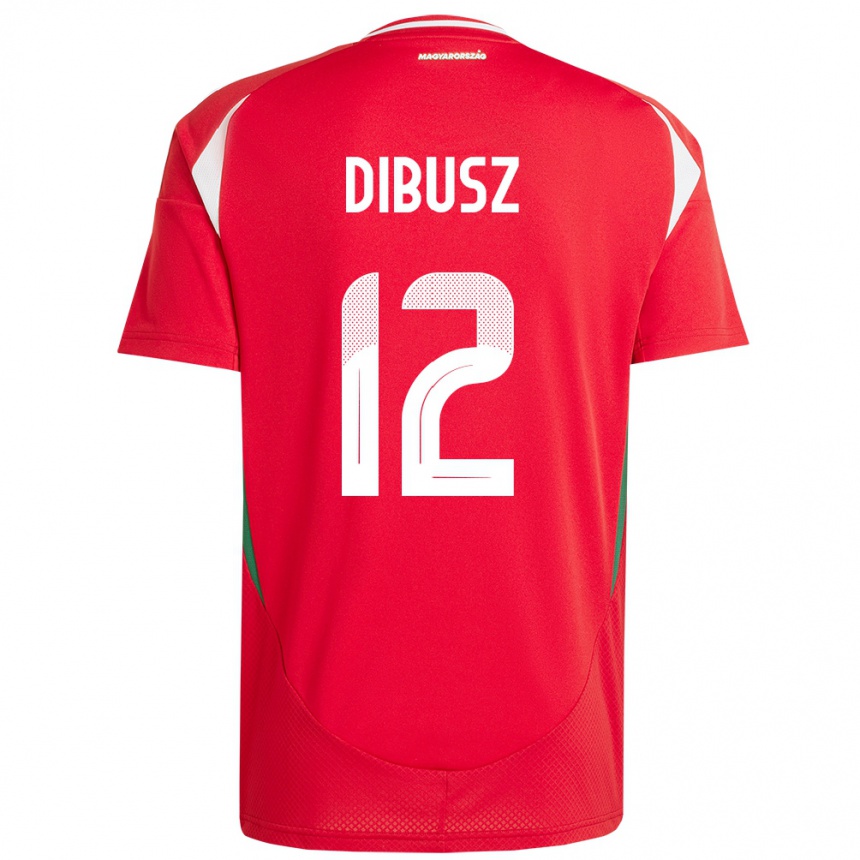 Kids Football Hungary Dénes Dibusz #12 Red Home Jersey 24-26 T-Shirt Nz