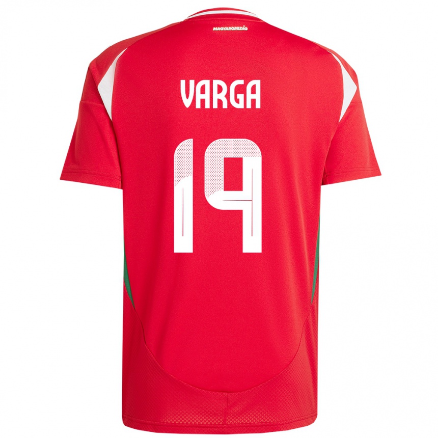 Kids Football Hungary Barnabás Varga #19 Red Home Jersey 24-26 T-Shirt Nz