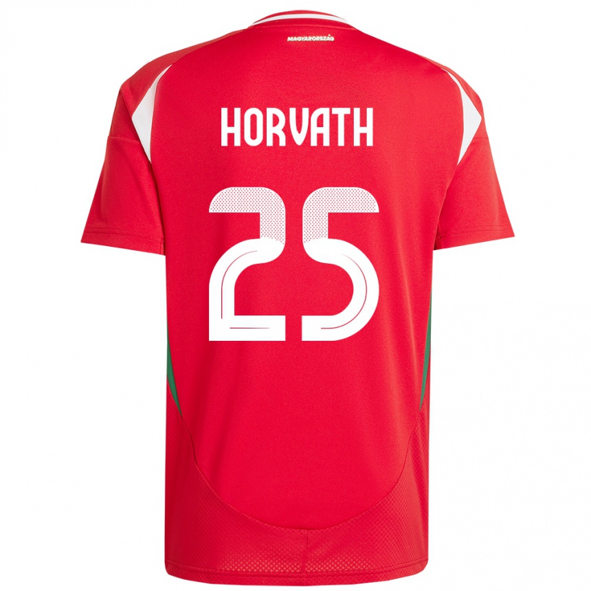 Kids Football Hungary Krisztofer Horváth #25 Red Home Jersey 24-26 T-Shirt Nz