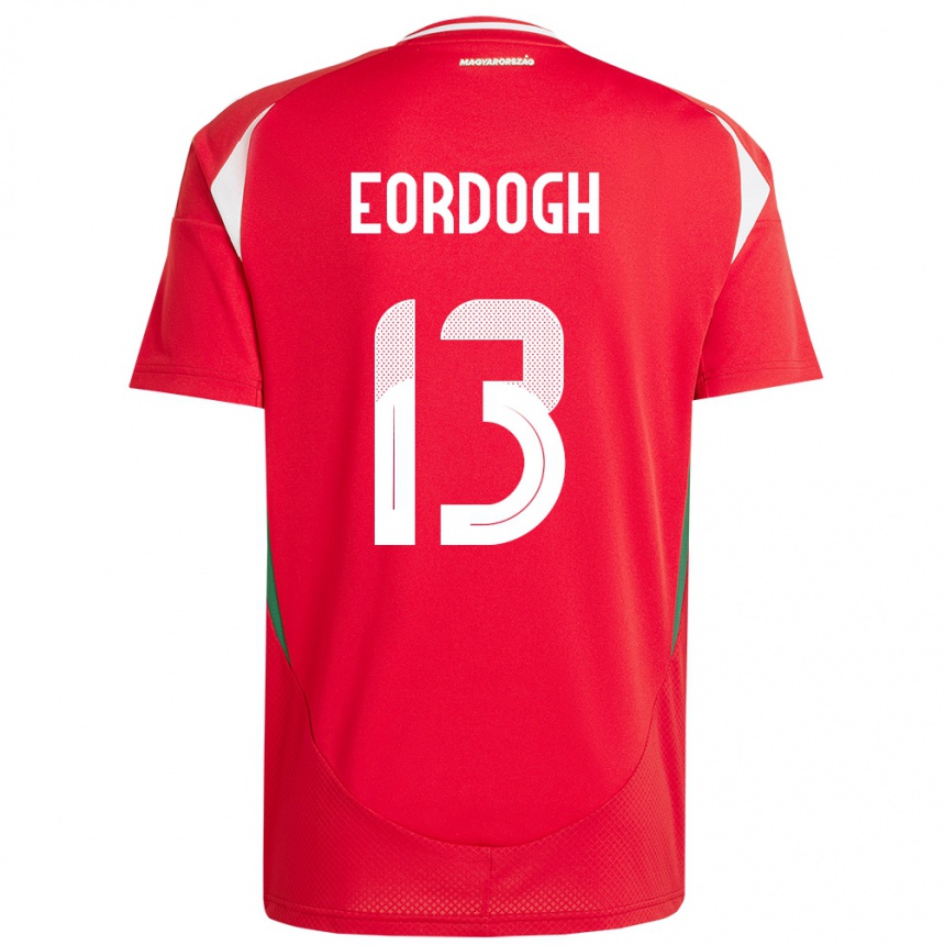 Kids Football Hungary András Eördögh #13 Red Home Jersey 24-26 T-Shirt Nz