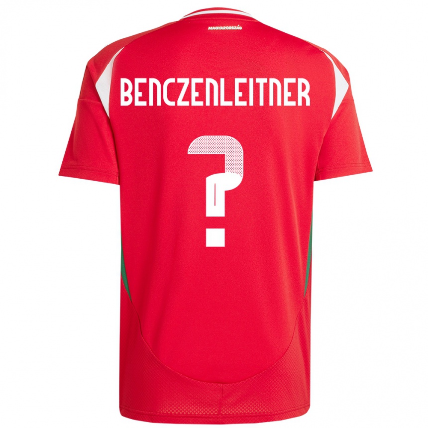 Kids Football Hungary Barna Benczenleitner #0 Red Home Jersey 24-26 T-Shirt Nz